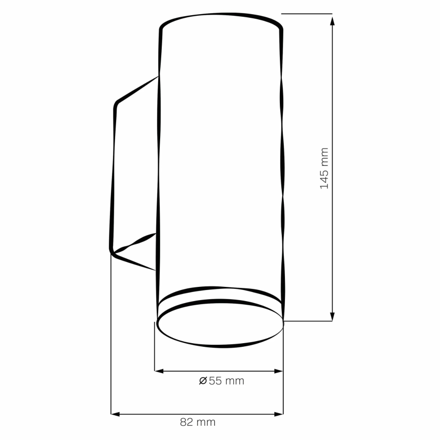 Aplique de baño TURYN 1xGU10/10W/230V IP44 negro