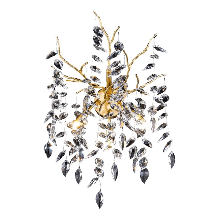 Aplique de cristal 3xG9/40W/230V dorado