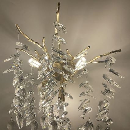 Aplique de cristal 3xG9/40W/230V dorado