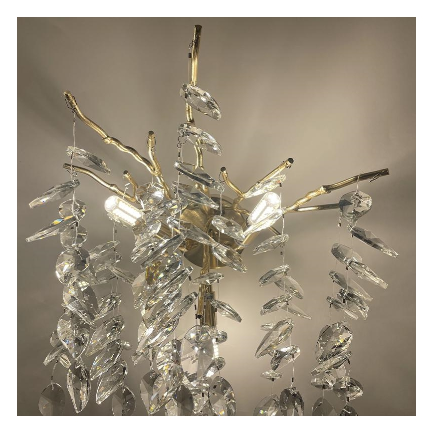 Aplique de cristal 3xG9/40W/230V dorado