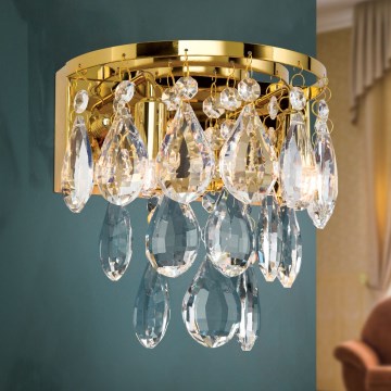 Aplique de cristal CELESTE 2xG9/40W/230V dorado