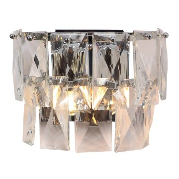 Aplique de cristal CHELSEA 2xE14/40W/230V cromo brillante