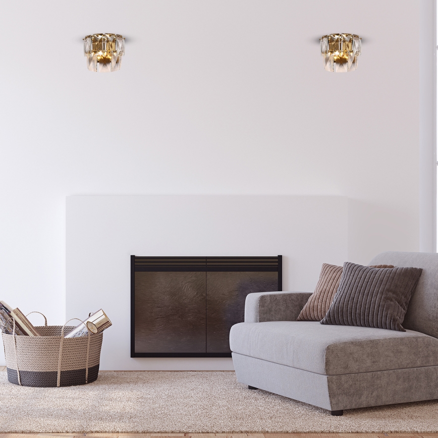 Aplique de cristal CHELSEA 2xE14/40W/230V dorado