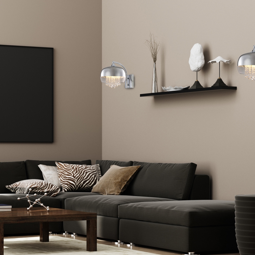 Aplique de cristal LUNA 1xE14/40W/230V