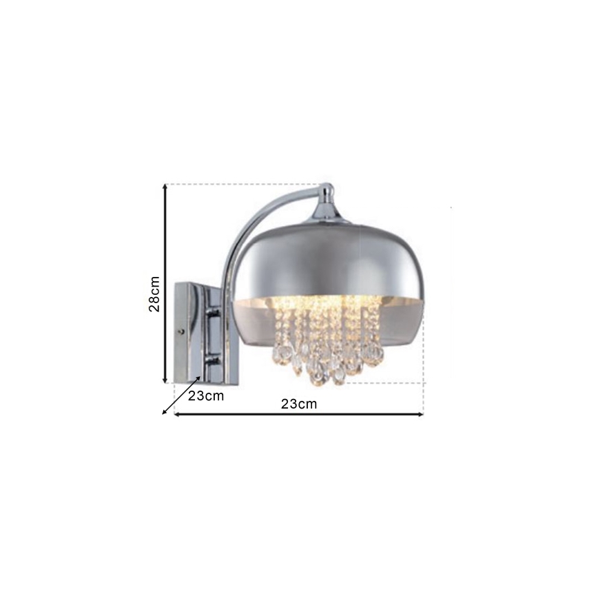 Aplique de cristal LUNA 1xE14/40W/230V