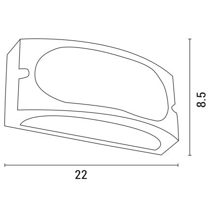 Aplique de exterior 1xE27/10W/230V IP54 gris