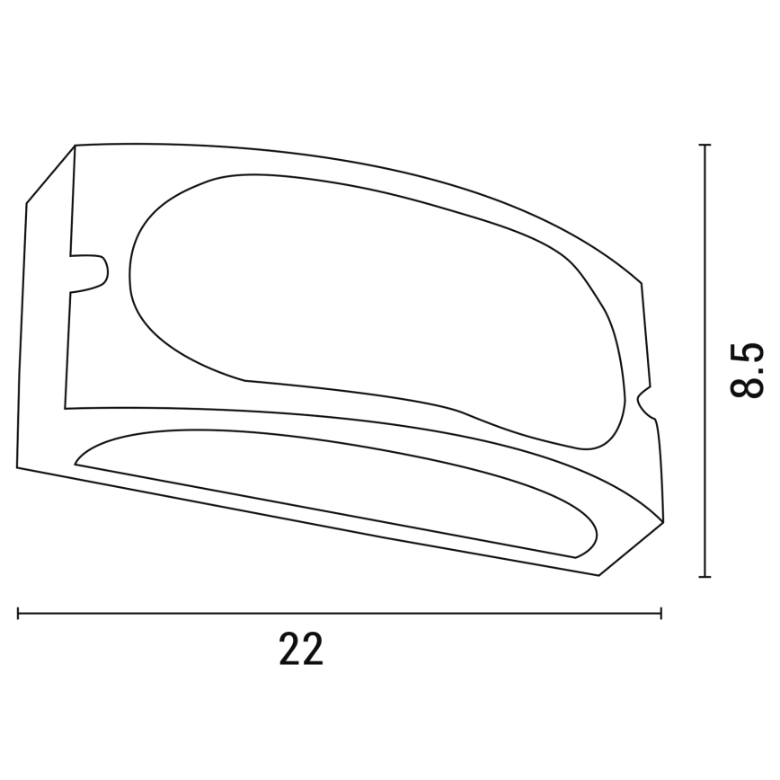 Aplique de exterior 1xE27/10W/230V IP54 gris