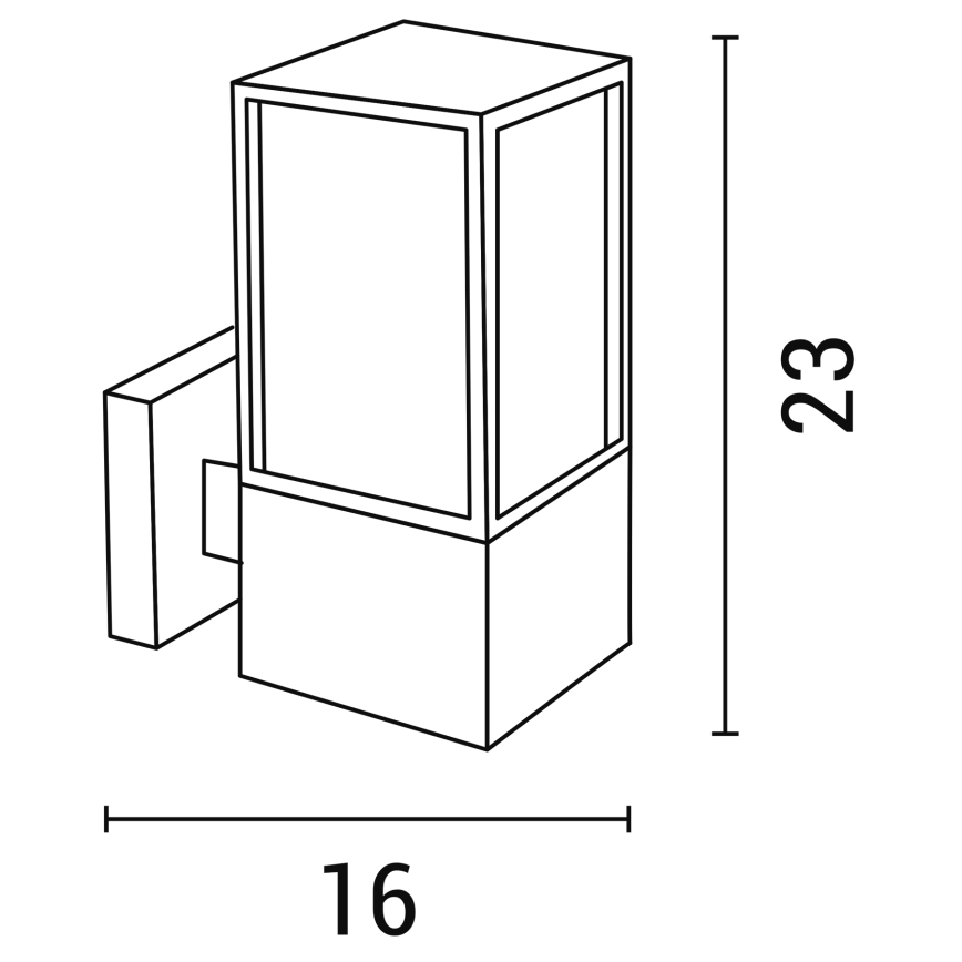 Aplique de exterior 1xE27/12W/230V IP44 antracita