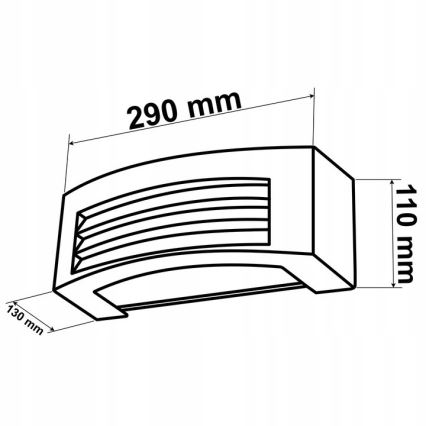 Aplique de exterior 1xE27/14W/230V IP54 gris