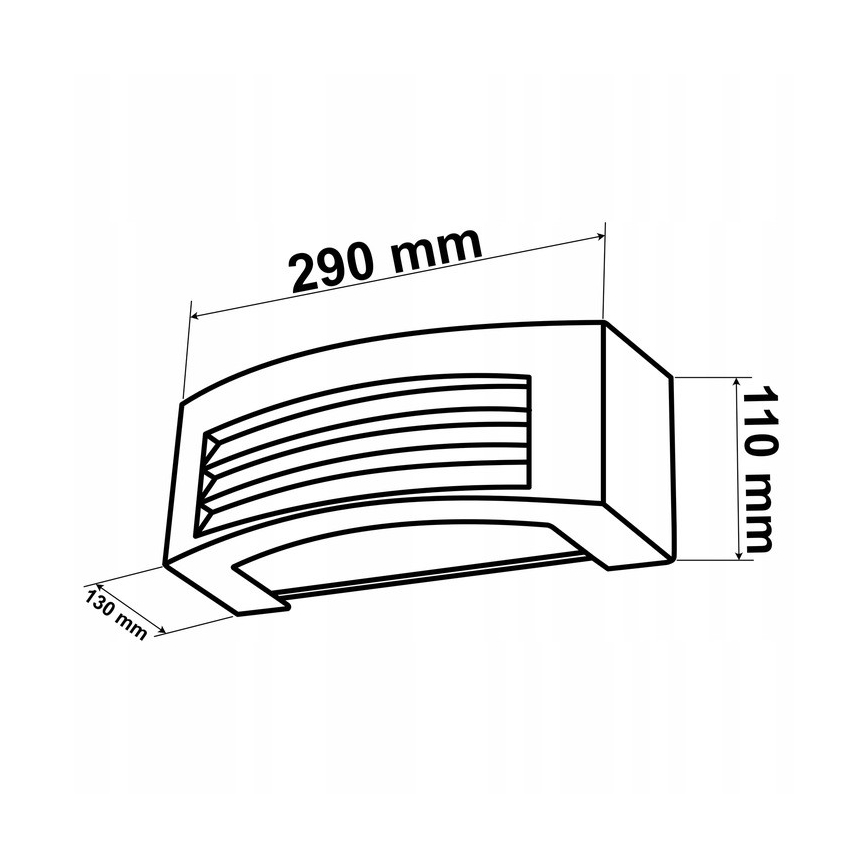 Aplique de exterior 1xE27/14W/230V IP54 gris