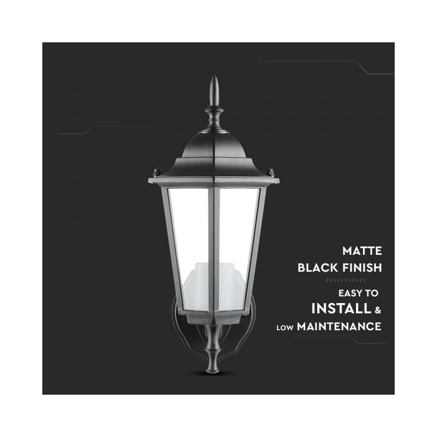 Aplique de exterior 1xE27/40W/230V IP44 negro