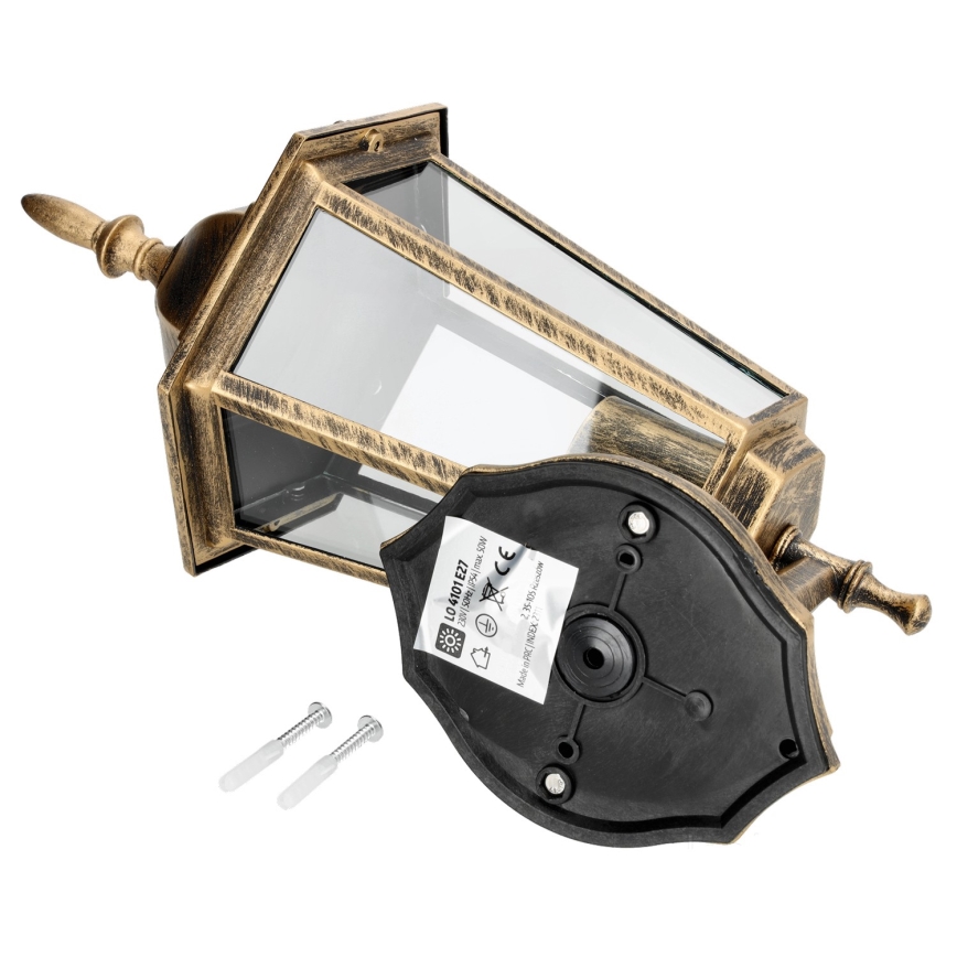 Aplique de exterior 1xE27/60W/230V IP44 dorado