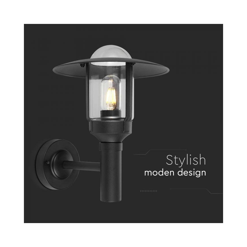 Aplique de exterior 1xE27/60W/230V IP44 negro