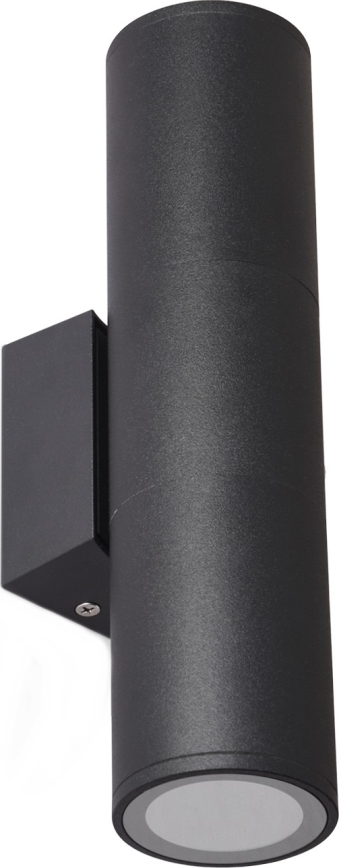Aplique de exterior 2xGU10/35W/230V IP54 redondeado negro