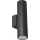 Aplique de exterior 2xGU10/35W/230V IP54 redondeado negro
