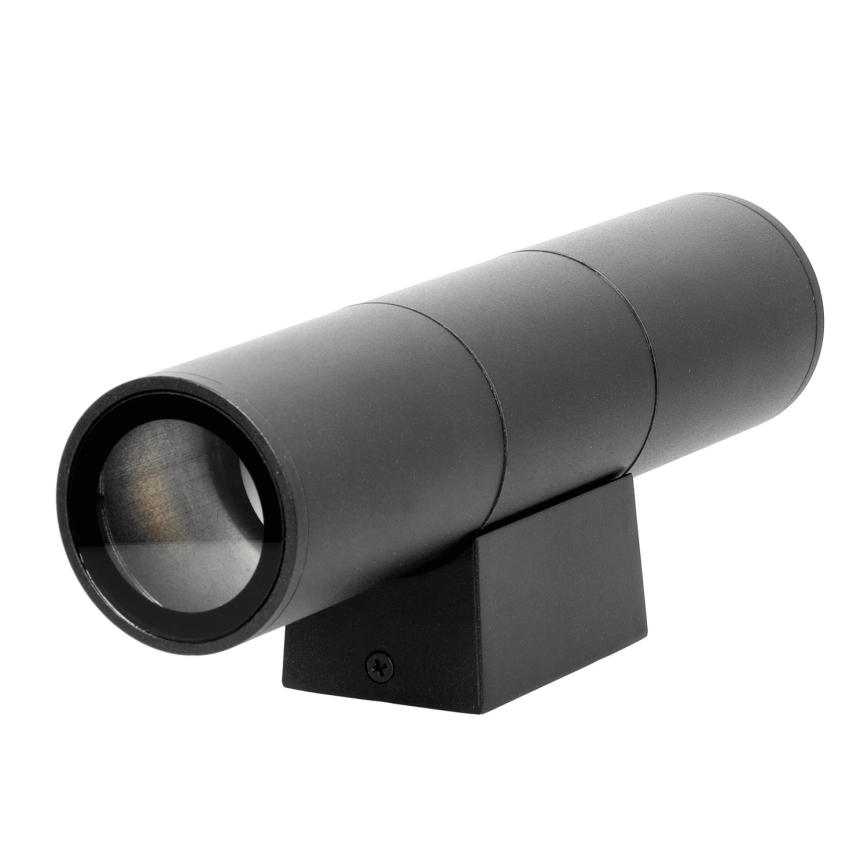 Aplique de exterior 2xGU10/35W/230V IP54 redondeado negro