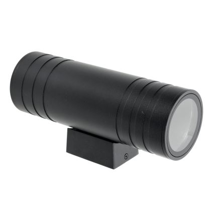 Aplique de exterior 2xGU10/35W/230V IP54 redondeado negro