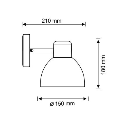 Aplique de exterior ARNE 1xE27/10W/230V IP44