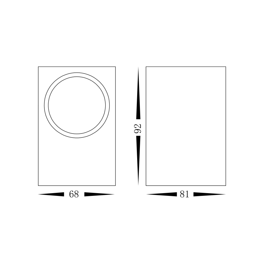 Aplique de exterior BOKA 1xGU10/60W/230V IP44 negro