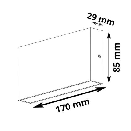 Aplique de exterior CHICAGO 2xLED/5,5W/230V IP44 blanco