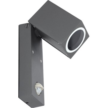 Aplique de exterior con sensor QUAZAR 1xGU10/35W/230V IP44 gris