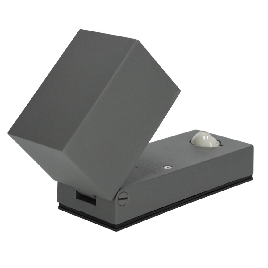 Aplique de exterior con sensor QUAZAR 1xGU10/35W/230V IP44 gris