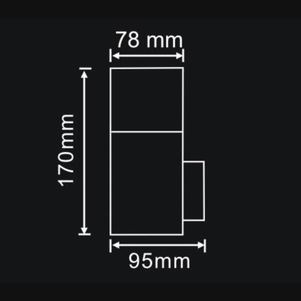 Aplique de exterior DALLAS 1xE27/12W/230V IP44 antracita