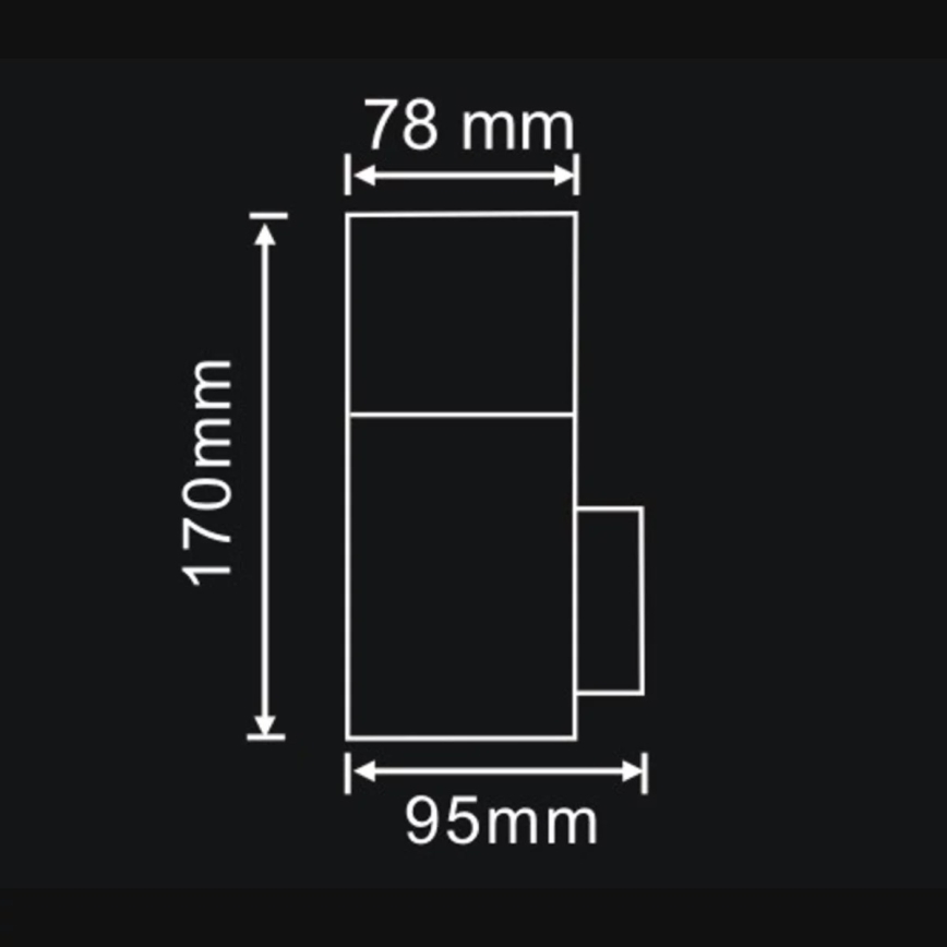 Aplique de exterior DALLAS 1xE27/12W/230V IP44 antracita