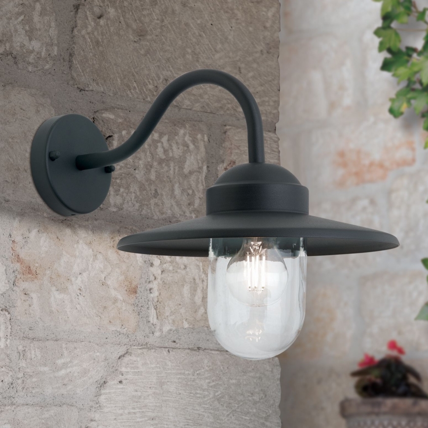 Aplique de exterior EDWARD 1xE27/60W/230V IP44 negro