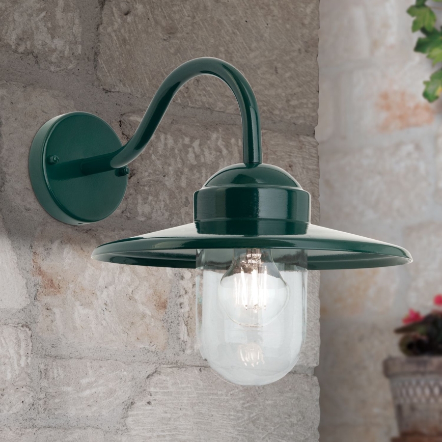 Aplique de exterior EDWARD 1xE27/60W/230V IP44 verde