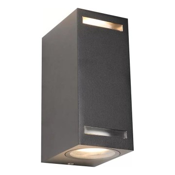 Aplique de exterior FAVEIRA 2xGU10/7W/230V IP44 antracita