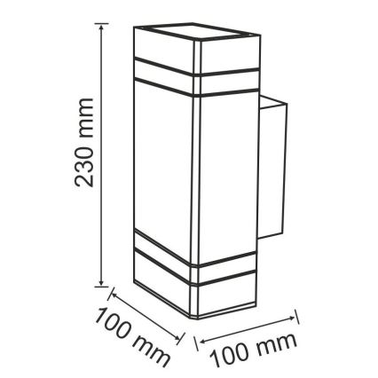 Aplique de exterior GILBERT 2xGU10/10W/230V IP44