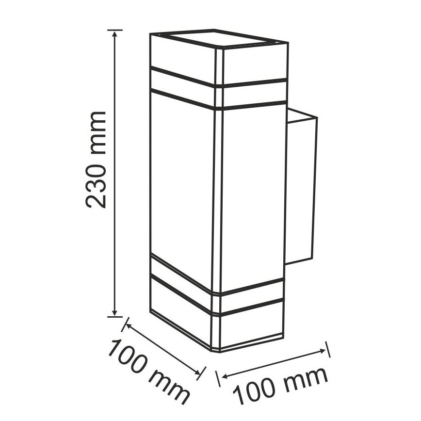 Aplique de exterior GILBERT 2xGU10/10W/230V IP44