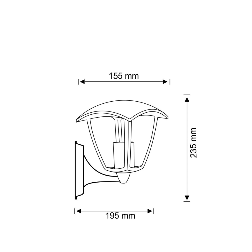 Aplique de exterior IGMA 1xE27/12W/230V IP44
