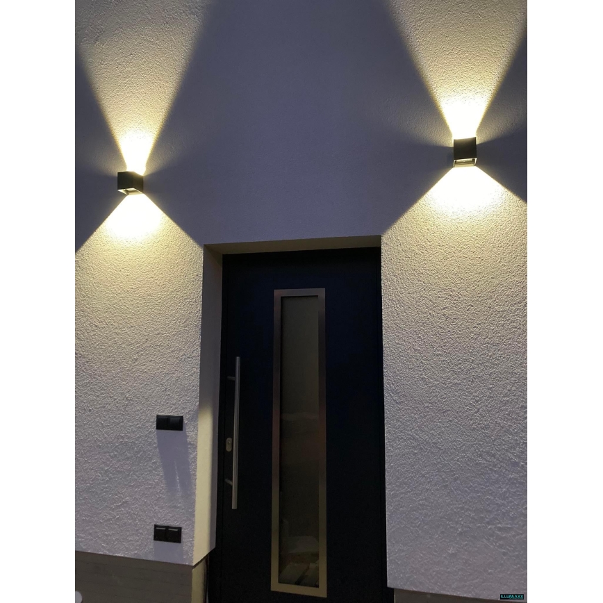 Aplique de exterior LED 2xLED/3W/230V IP54 antracita