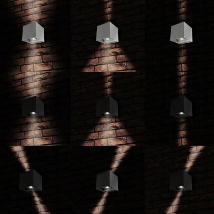 Aplique de exterior LED 2xLED/3W/230V IP54 antracita
