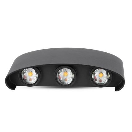 Aplique de exterior LED 6xLED/6W/230V IP54 3000K negro