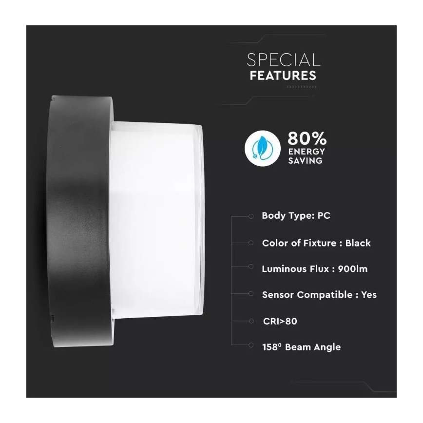 Aplique de exterior LED LED/12W/230V IP65 3000K