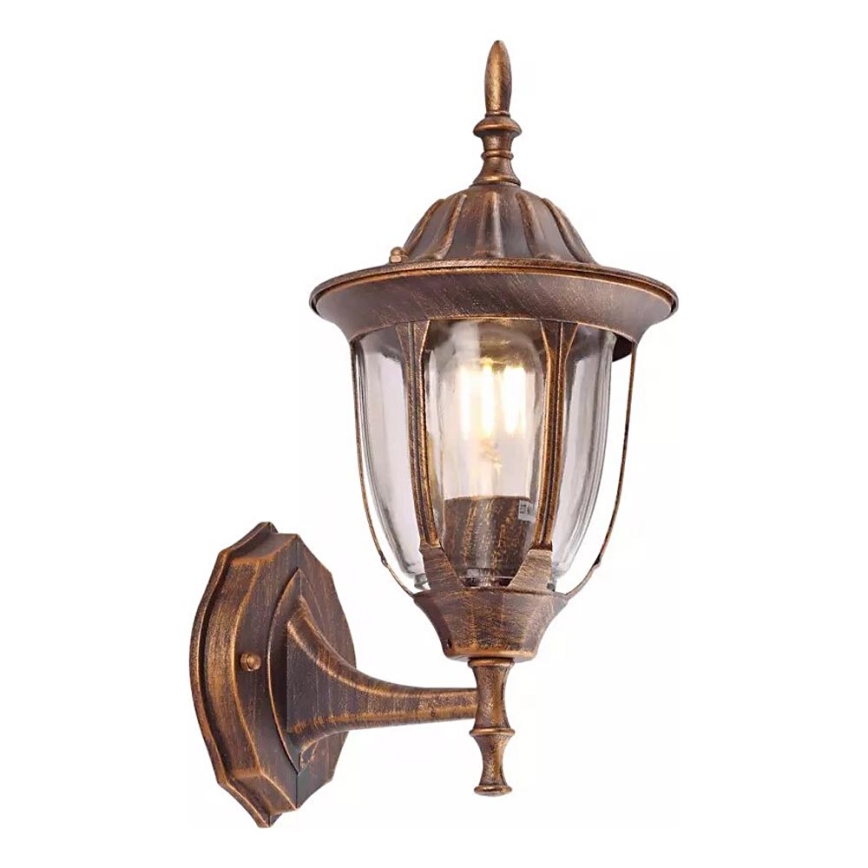 Aplique de exterior MANOEL 1xE27/15W/230V IP44 pátina de bronce