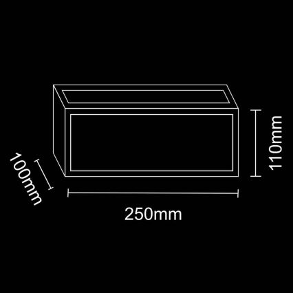 Aplique de exterior MITO 1xE27/12W/230V IP54