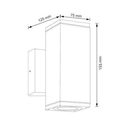 Aplique de exterior MORRIS 2xGU10/35W/230V IP54