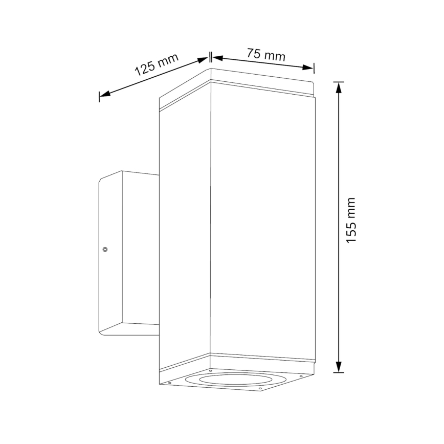 Aplique de exterior MORRIS 2xGU10/35W/230V IP54