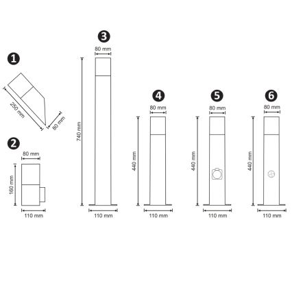 Aplique de exterior NEW YORK 1xE27/12W/230V IP44 antracita