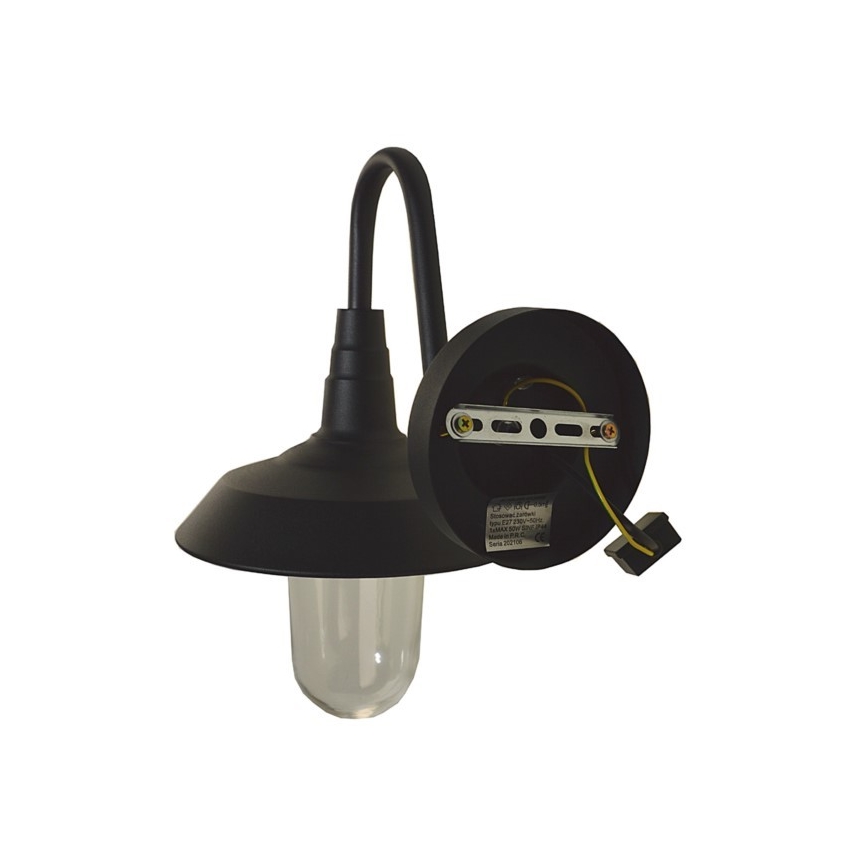 Aplique de exterior NILDA 1xE27/60W/230V IP44 negro