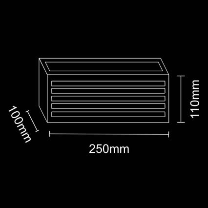 Aplique de exterior OSAKA 1xE27/12W/230V IP54