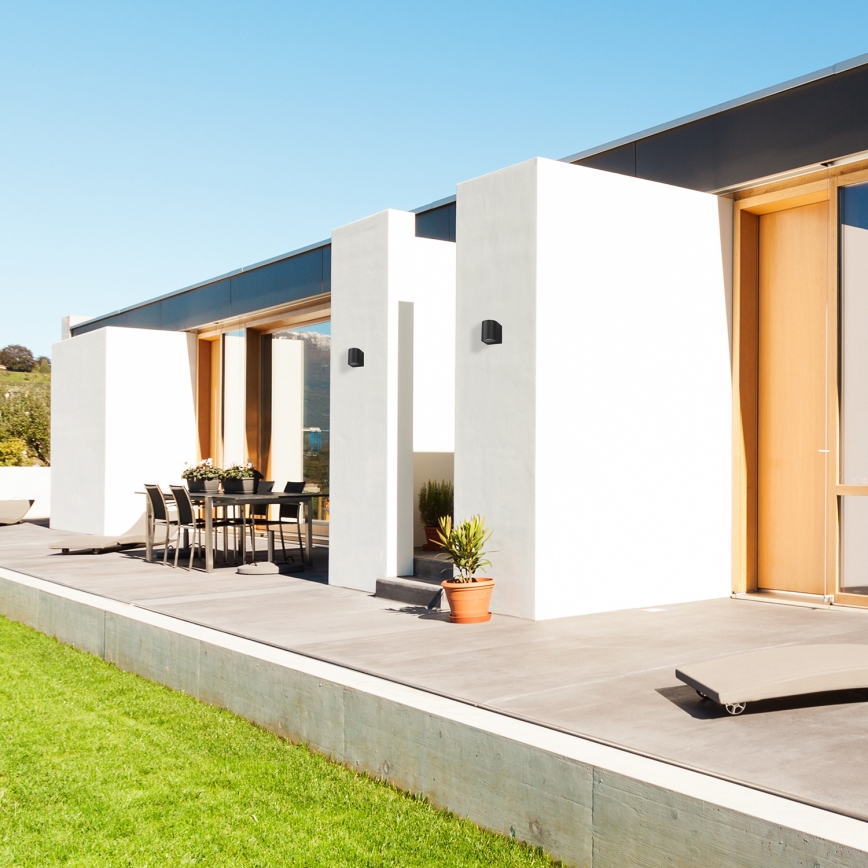 Aplique de exterior OVALIS 1xGU10/35W/230V IP44 negro
