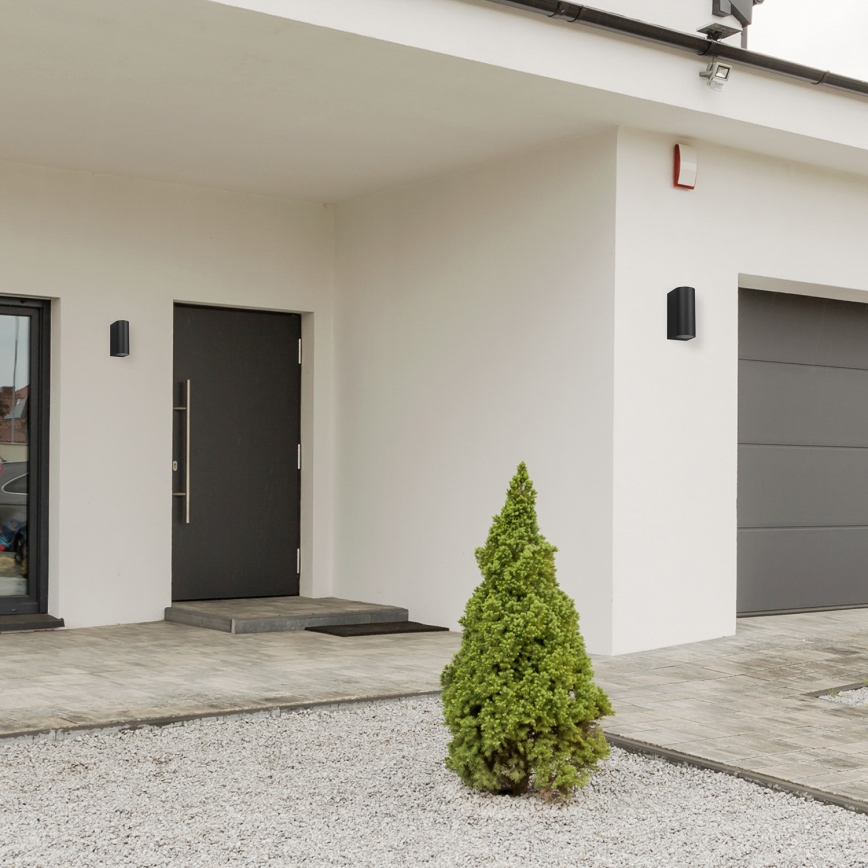 Aplique de exterior OVALIS 2xGU10/35W/230V IP44 negro
