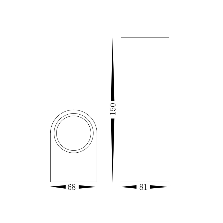 Aplique de exterior OVALIS 2xGU10/35W/230V IP44 negro