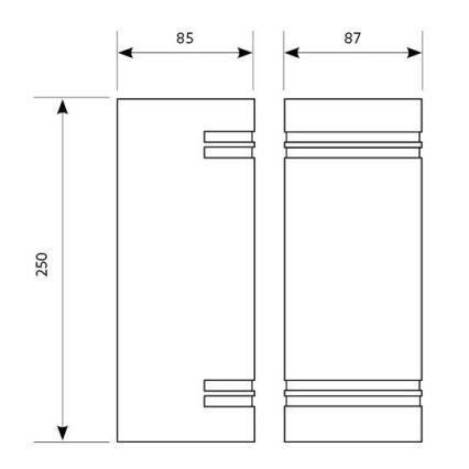 Aplique de exterior QUAZAR7 2xGU10/11W/230V IP44 negro