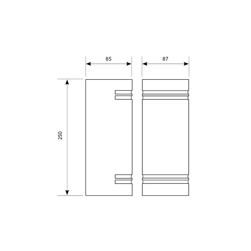Aplique de exterior QUAZAR7 2xGU10/11W/230V IP44 negro